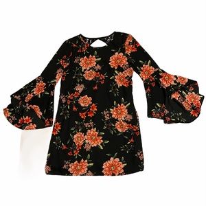 SALEmiami dresses flower S size floral bellsleeves